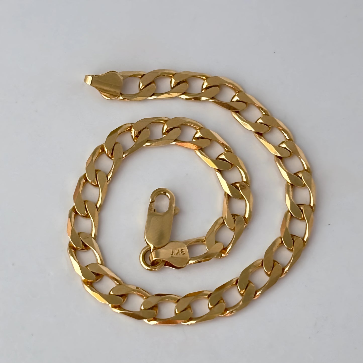 NZGD | 9ct Gold Luxe 9ct Polished Curb Bracelet 22cm