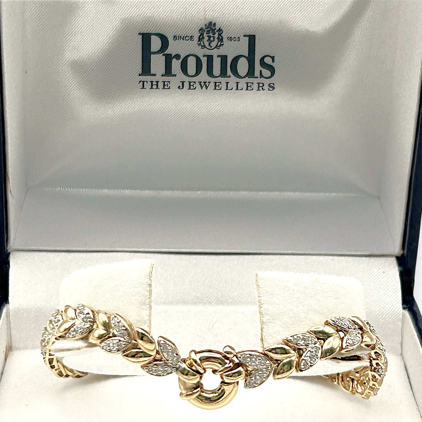 NZGD  | 9ct Gold PROUDS  Golden Leaf Bracelet Valuation $3,500