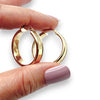 9ct Gold Wide Hoop Earrings R # 329