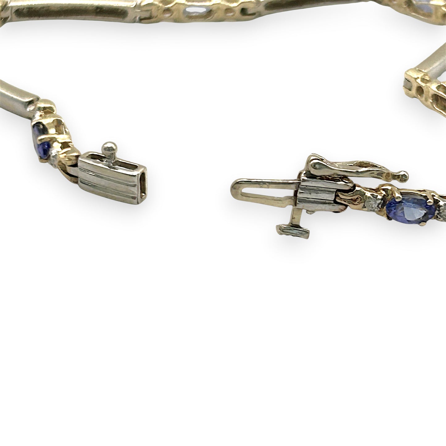 NZGD | 9ct Gold Vintage Aurora Tanzanite Line Bracelet Valuation $6,150