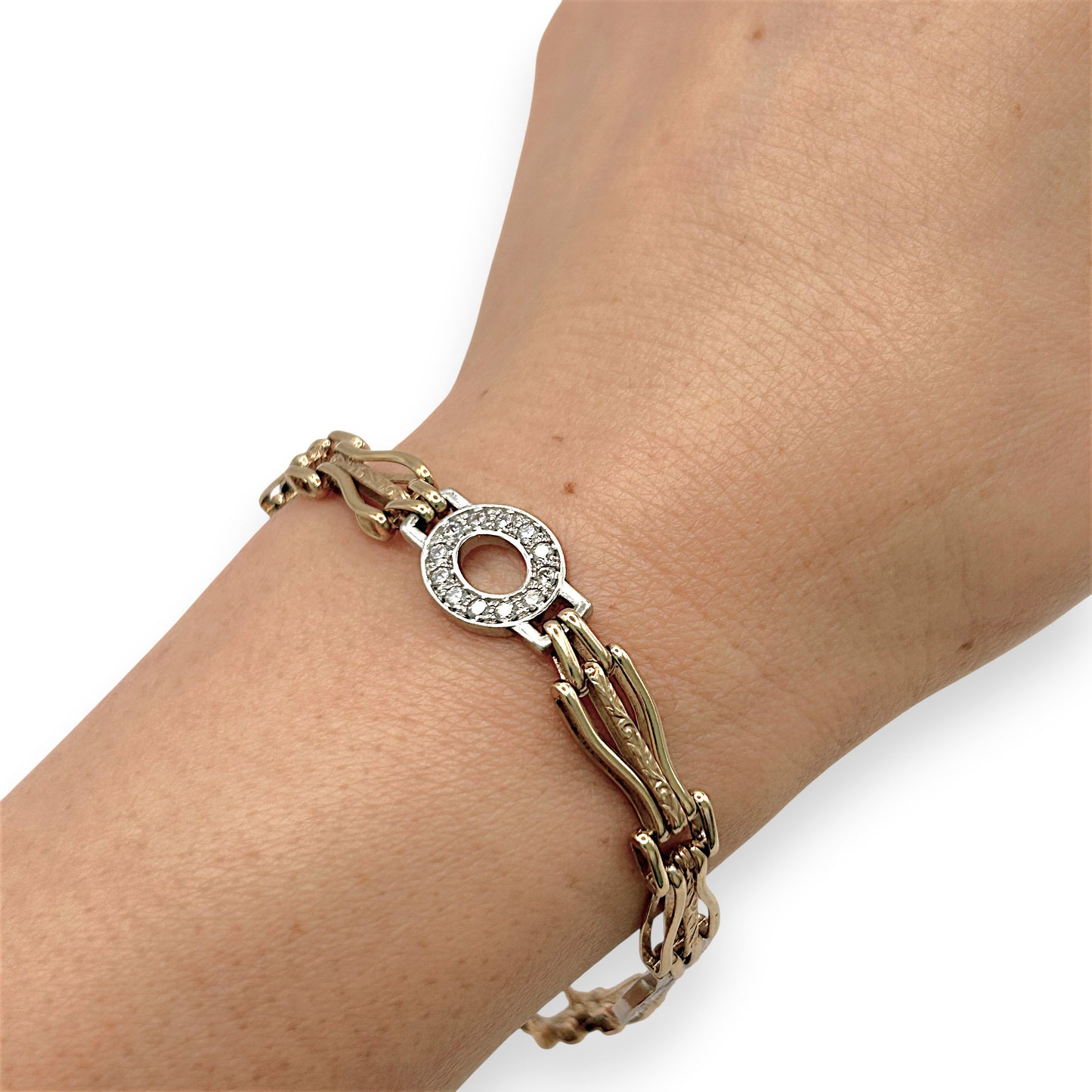 NZGD | 9ct Y/W Gold Vintage Gate Elegance Bracelet Valuation $4,650