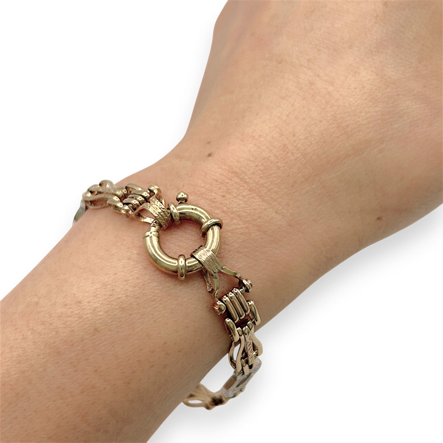 NZGD | 9ct Y/W Gold Vintage Gate Elegance Bracelet Valuation $4,650