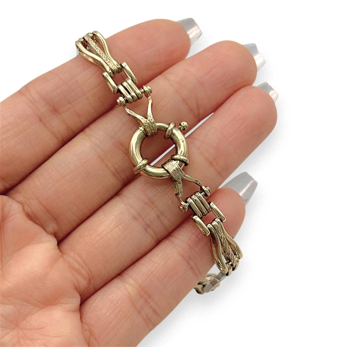 NZGD | 9ct Y/W Gold Vintage Gate Elegance Bracelet Valuation $4,650