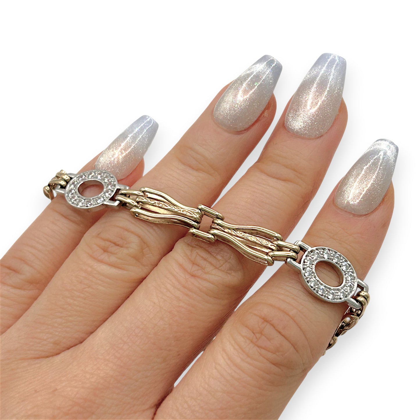 NZGD | 9ct Y/W Gold Vintage Gate Elegance Bracelet Valuation $4,650