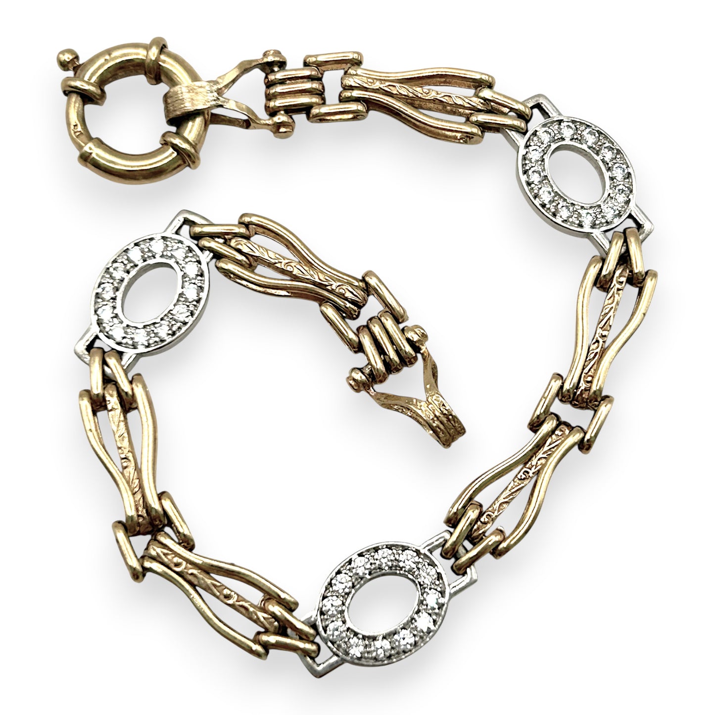 NZGD | 9ct Y/W Gold Vintage Gate Elegance Bracelet Valuation $4,650