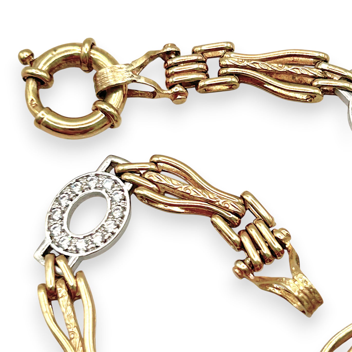 NZGD | 9ct Y/W Gold Vintage Gate Elegance Bracelet Valuation $4,650
