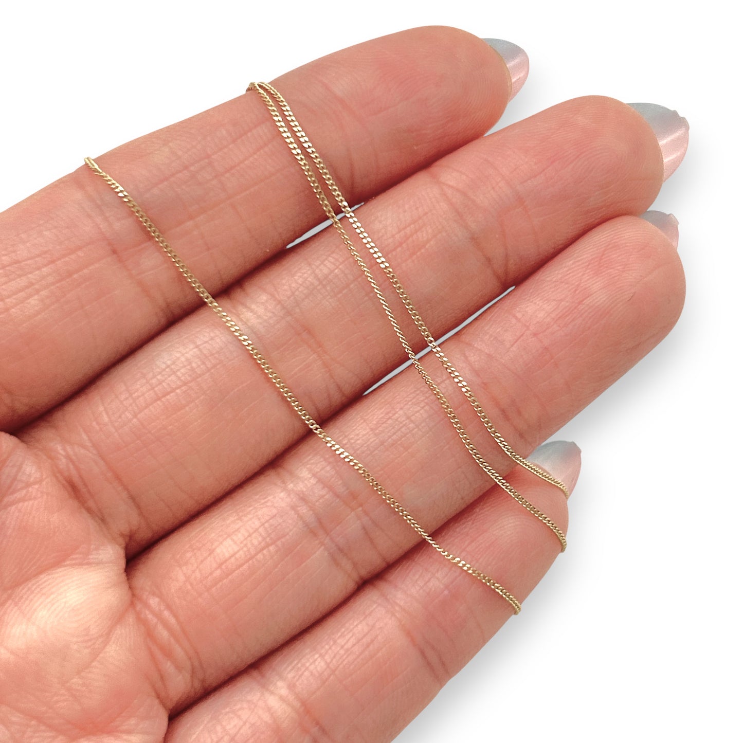 GOLD DEAL | 9kt Gold Whisperline Fine Curb Chain 47cm