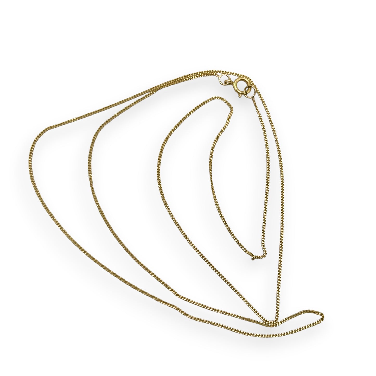 GOLD DEAL | 9kt Gold Whisperline Fine Curb Chain 47cm