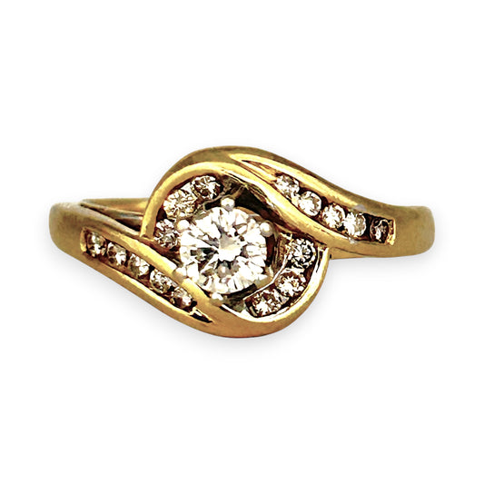 GOLD DEAL | FLASH SALE 18ct (18K) Gold Elegant Solitaire Diamond 0.39ct Ring Valuation $3,550