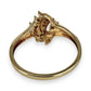 NZGD| 9ct Gold Golden Petal Diamond Ring Size P