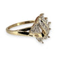 NZGD| 9ct Gold Golden Petal Diamond Ring Size P