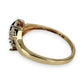 NZGD| 9ct Gold Golden Petal Diamond Ring Size P