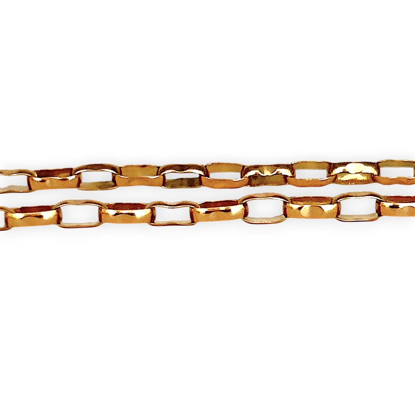NZGD | 9ct Gold Faceted Long‑Link Bracelet 20cm