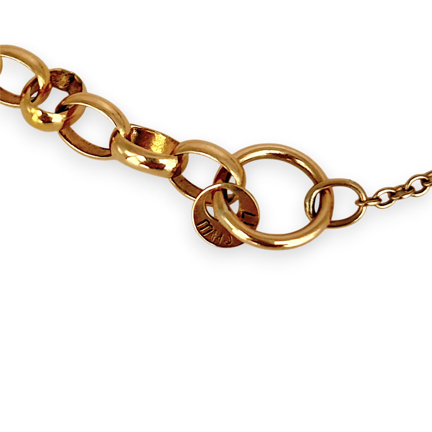 NZGD | MHJ 10ct Gold Vintage‑Style Bracelet with Heart Padlock & Fish Charm