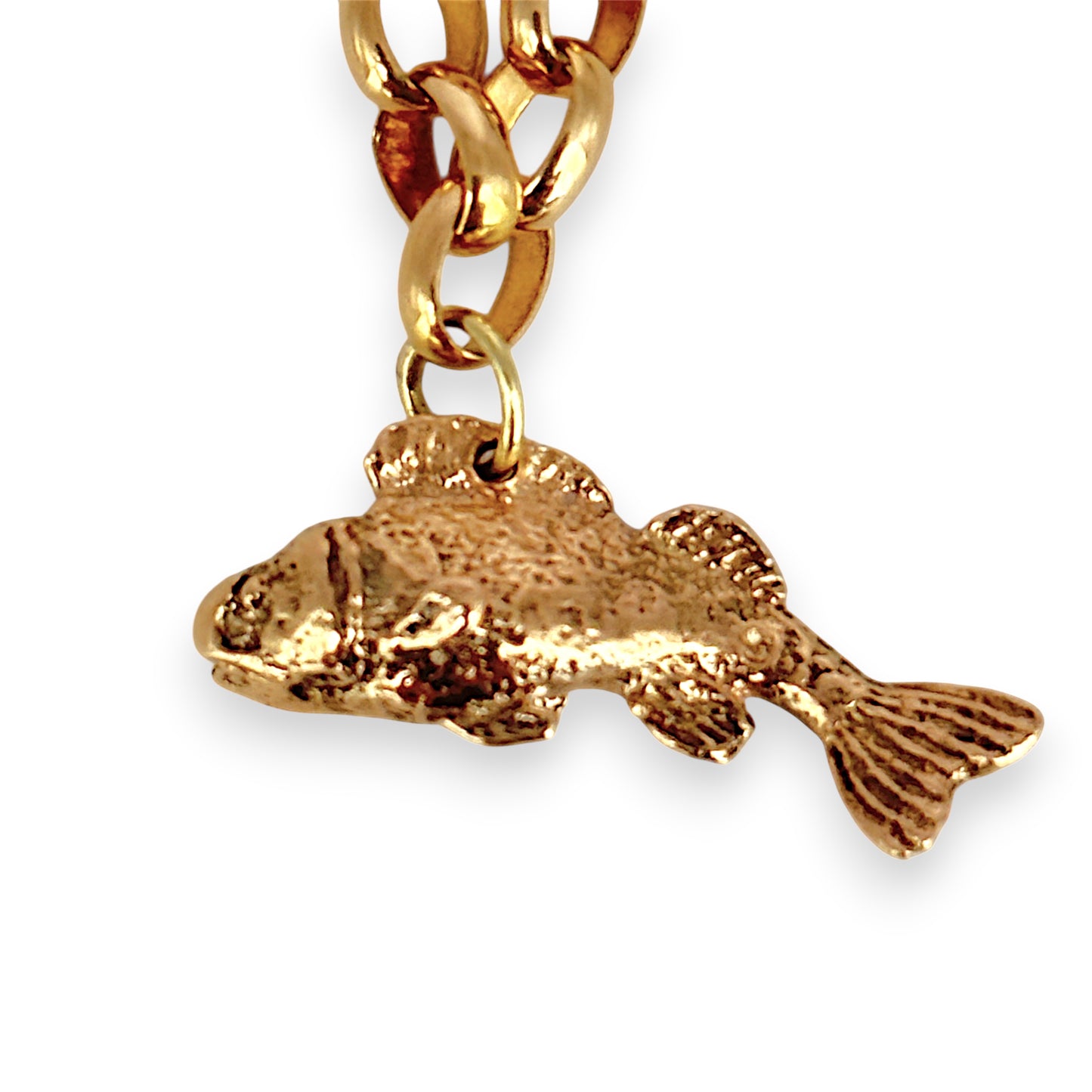 NZGD | MHJ 10ct Gold Vintage‑Style Bracelet with Heart Padlock & Fish Charm