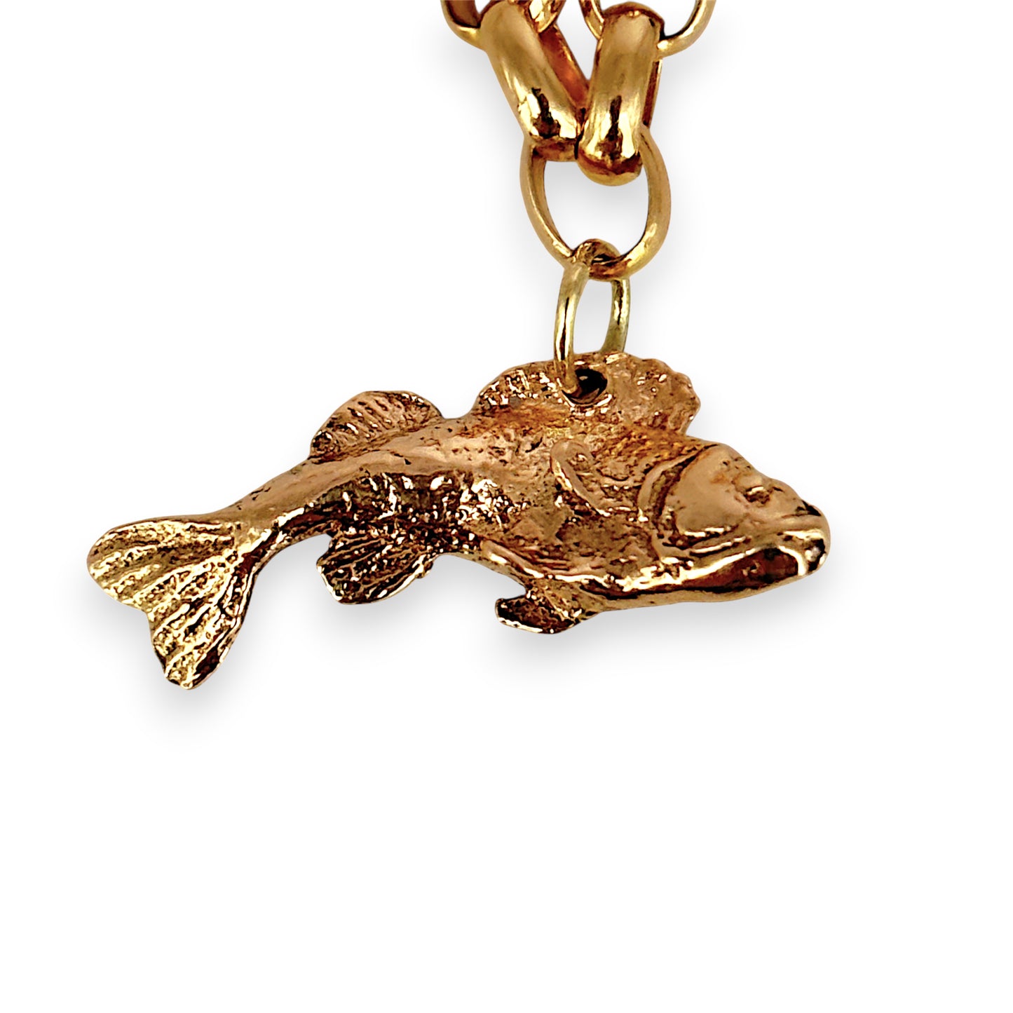 NZGD | MHJ 10ct Gold Vintage‑Style Bracelet with Heart Padlock & Fish Charm