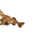 NZGD | MHJ 10ct Gold Vintage‑Style Bracelet with Heart Padlock & Fish Charm