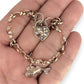 NZGD | MHJ 10ct Gold Vintage‑Style Bracelet with Heart Padlock & Fish Charm