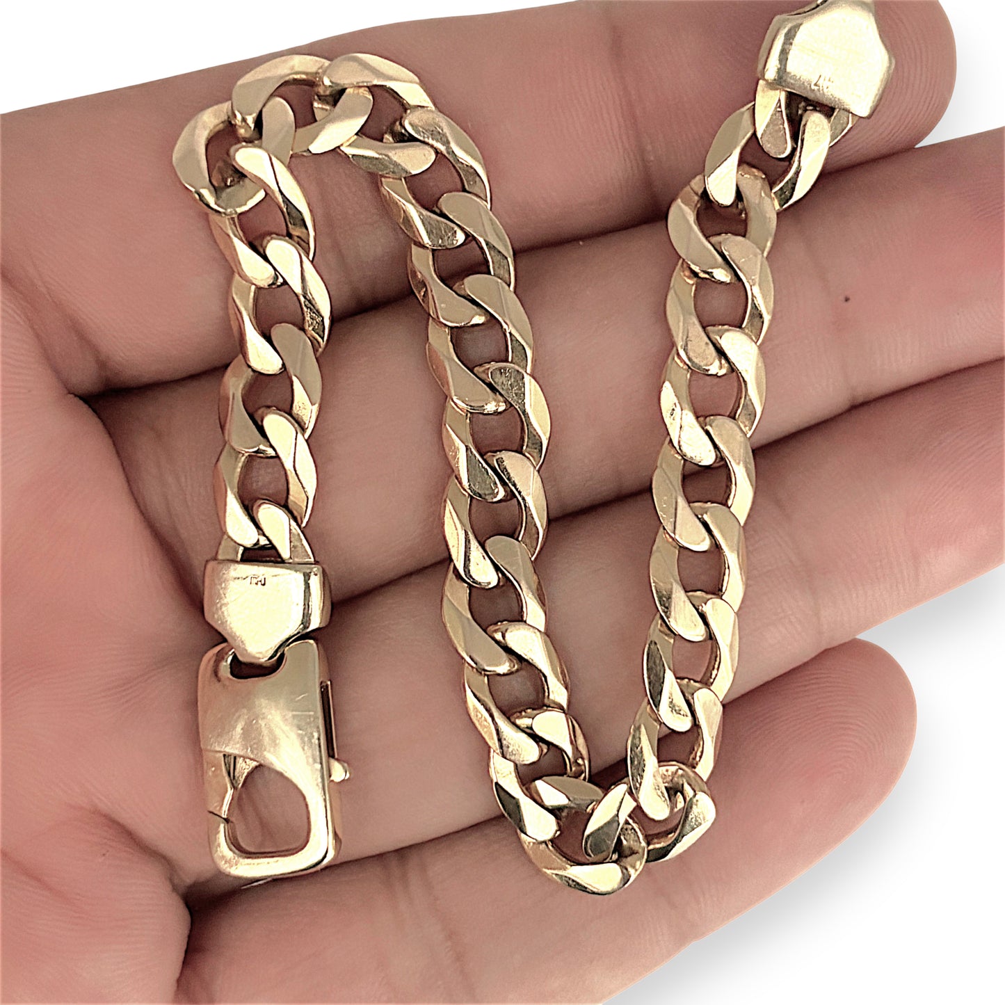 NZGD | MHJ 10ct Gold Couture Curb Link 19.5cm Bracelet
