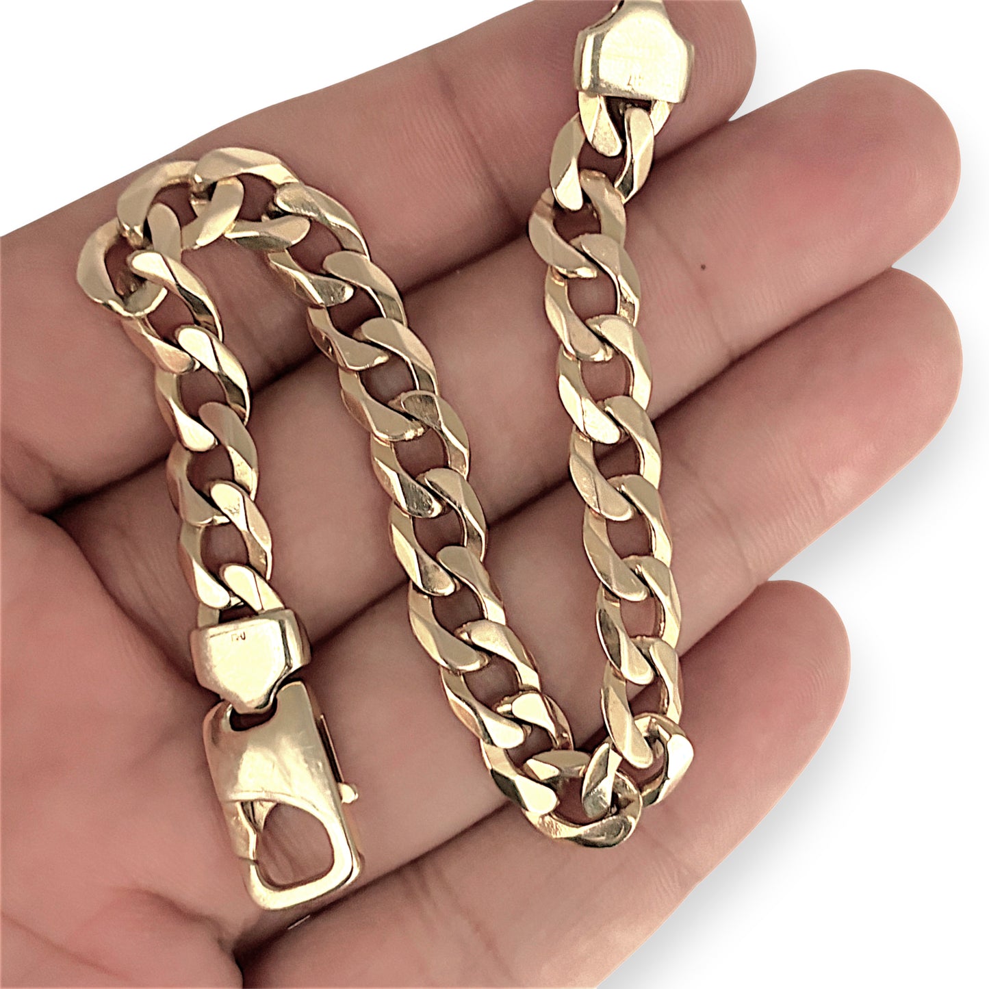 NZGD | MHJ 10ct Gold Couture Curb Link 19.5cm Bracelet