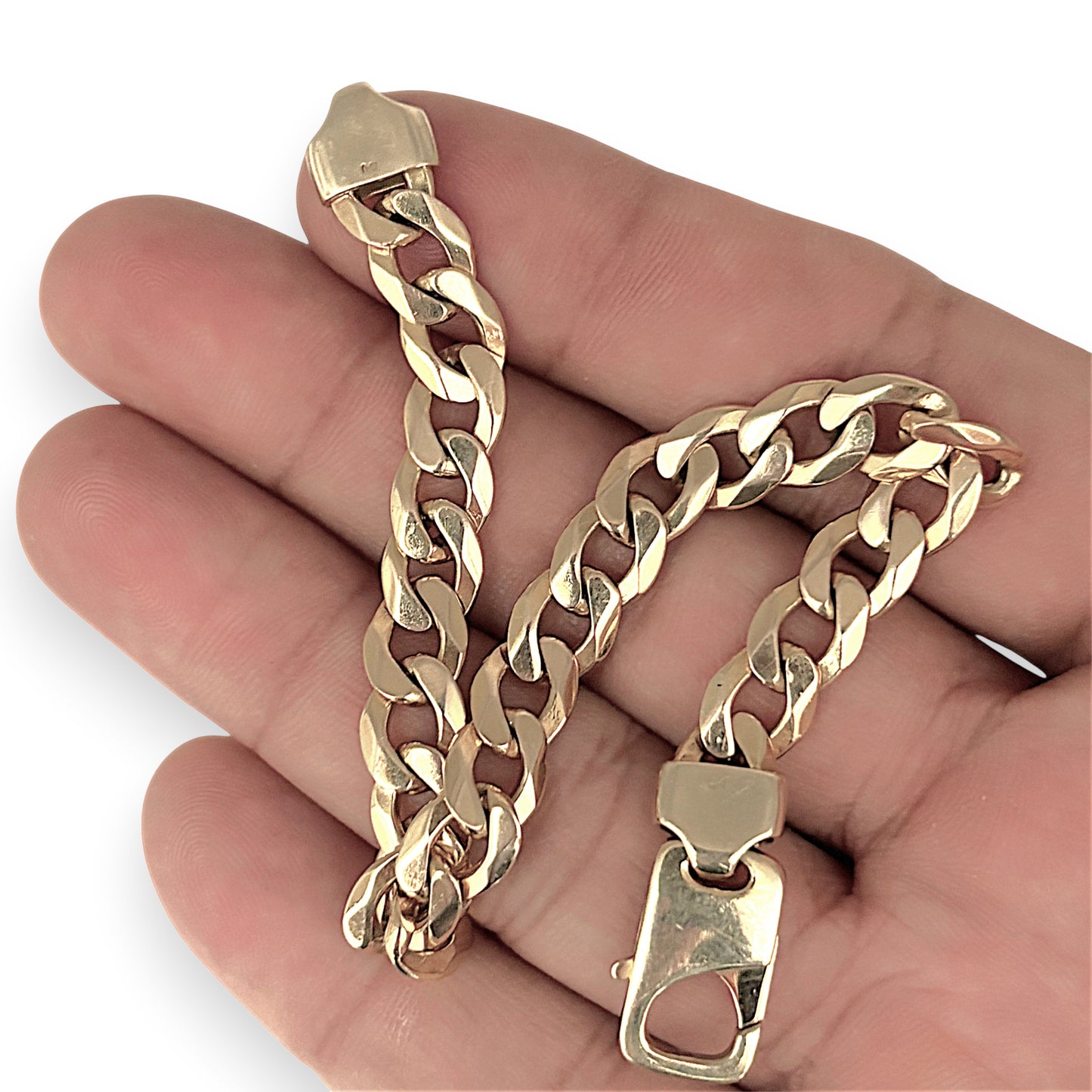 NZGD | MHJ 10ct Gold Couture Curb Link 19.5cm Bracelet