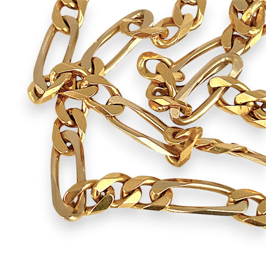 GOLD DEAL | 18ct (18K) Gold Imperial Figaro 3×1 Chain 60cm