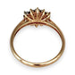 GOLD DEAL | 9ct Gold Diamond Triple Cluster Set Ring Valuation $1,450 Size O1/2