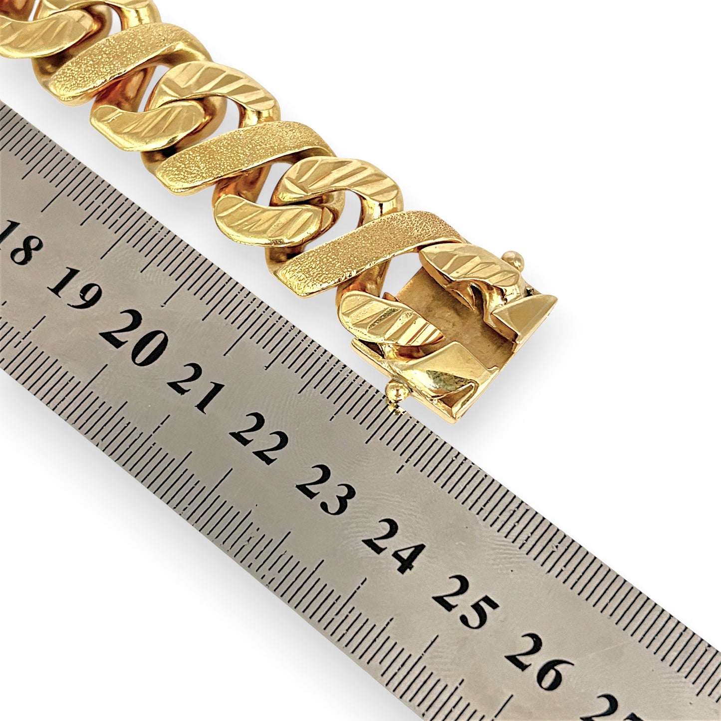 NZGD | 9ct Gold Monarch Ultra‑Heavy 141.07g Curb Bracelet 23cm