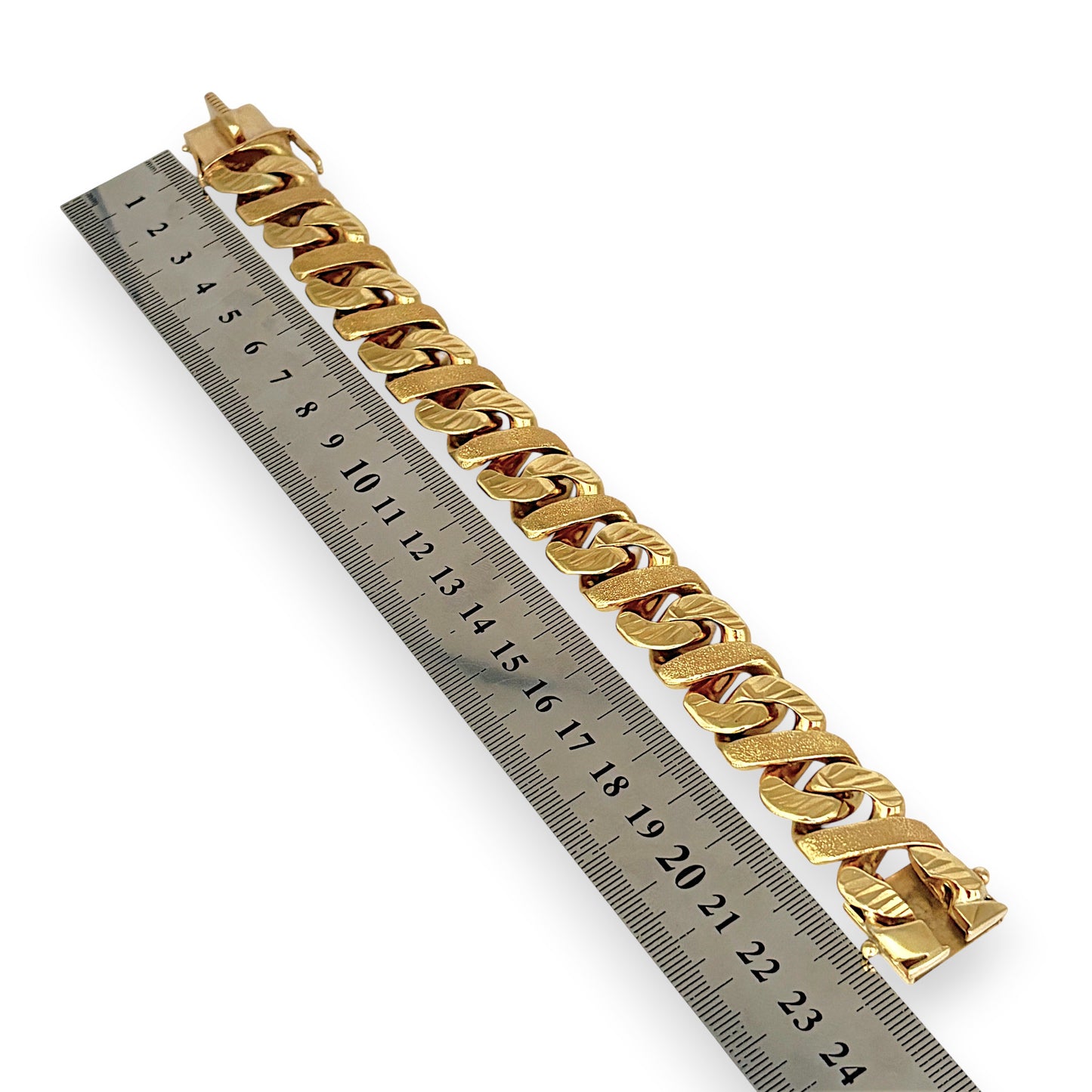 NZGD | 9ct Gold Monarch Ultra‑Heavy 141.07g Curb Bracelet 23cm