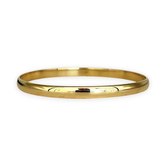 GOLD DEAL | 9kt Gold Solenne Smooth‑Dome Bangle 65.3mm