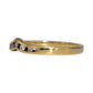 9ct Gold Subtle V Ring with Set of 7 Diamonds, Size P. R # 335