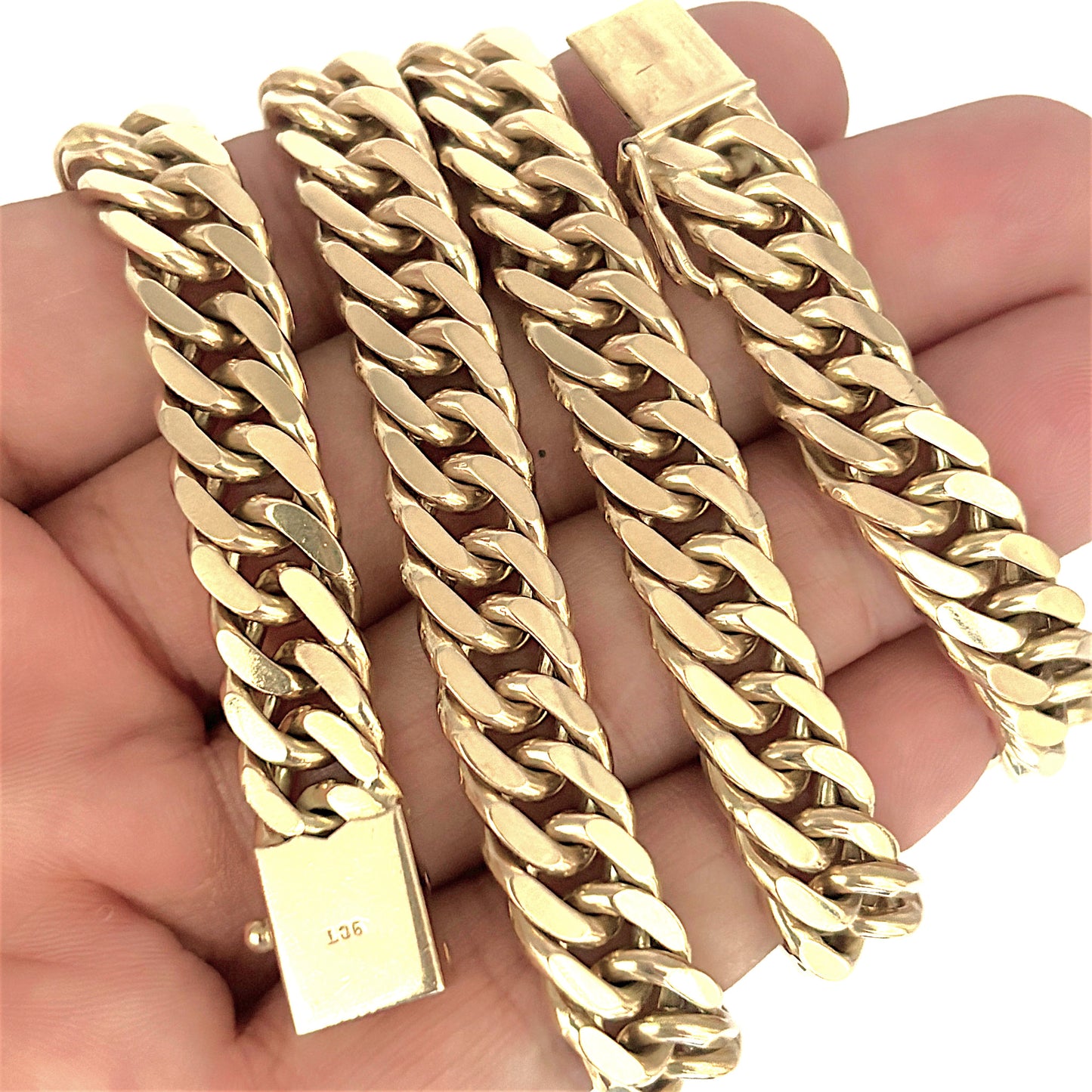 NZGD | 9ct Gold Behemoth Heavy 141.93g Curb Chain 55cm