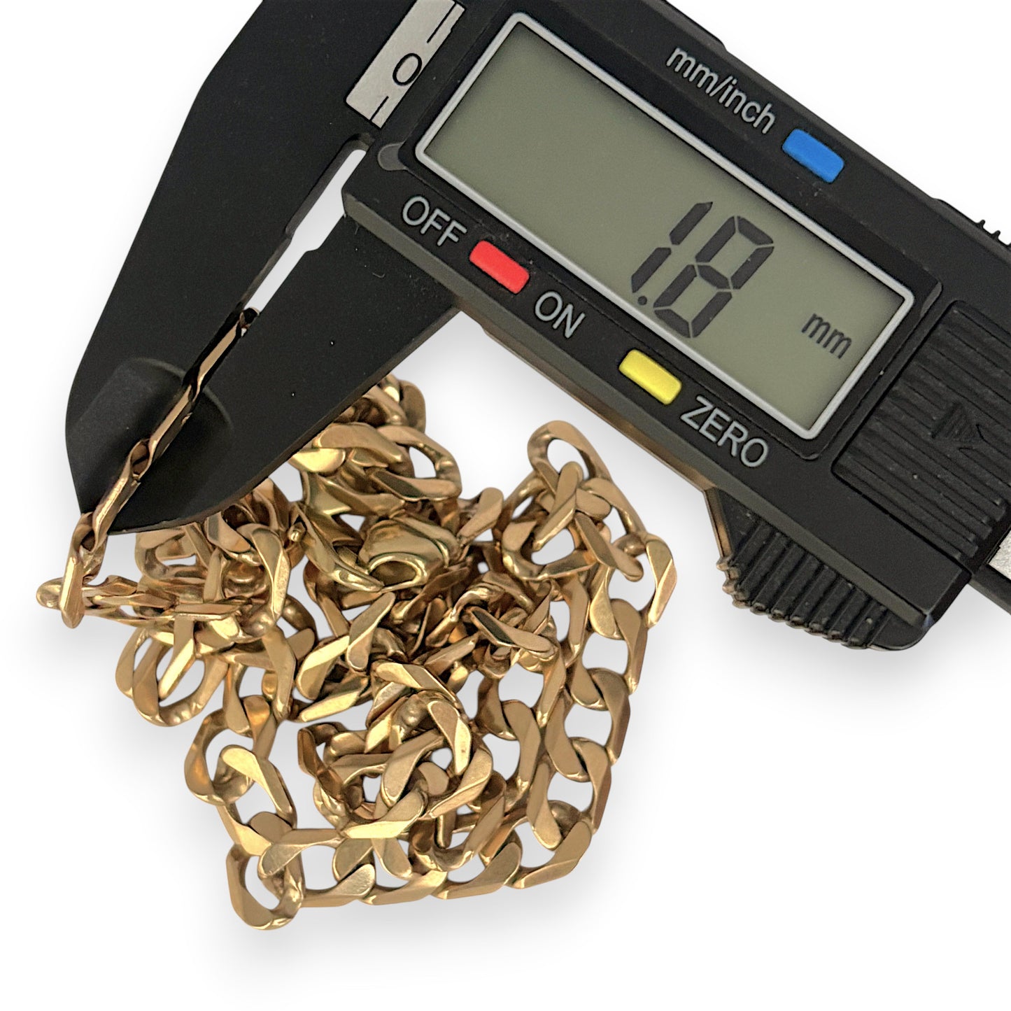 NZGD | 9ct Gold Lustre Royale Curb Chain 58cm