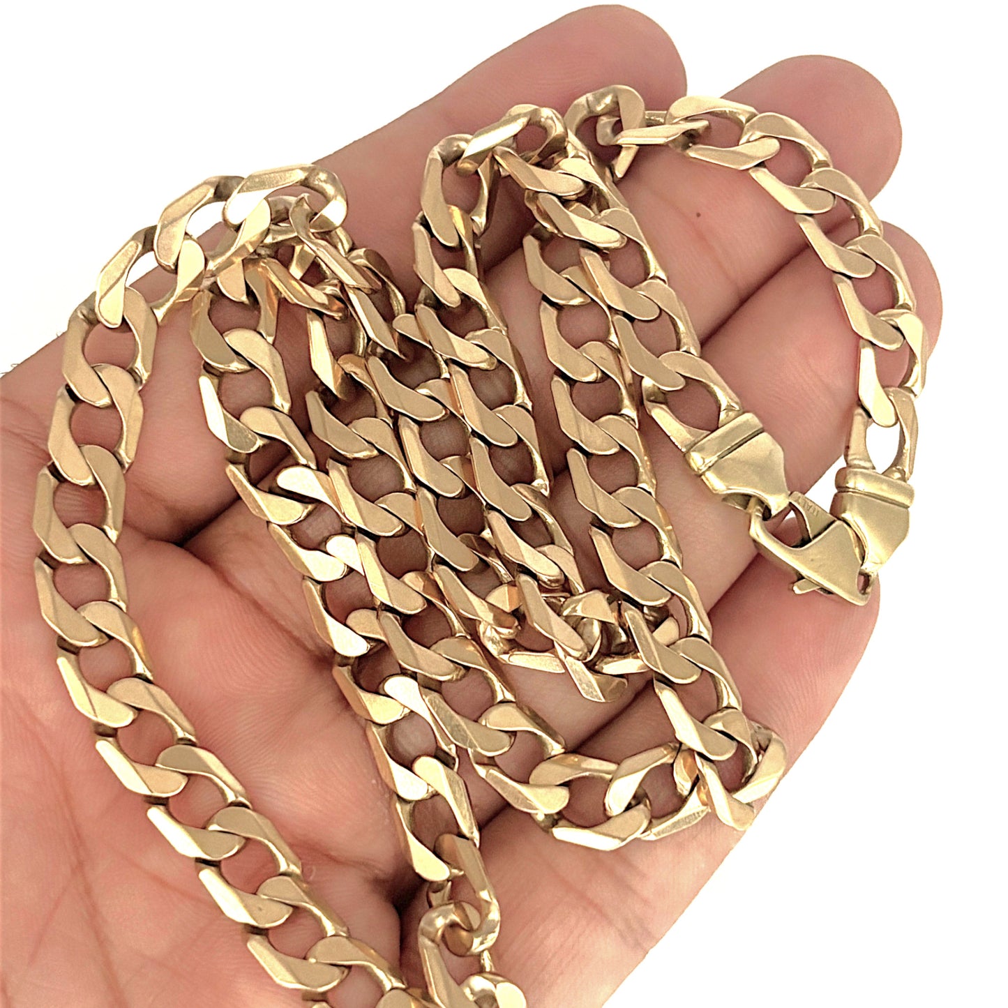NZGD | 9ct Gold Lustre Royale Curb Chain 58cm
