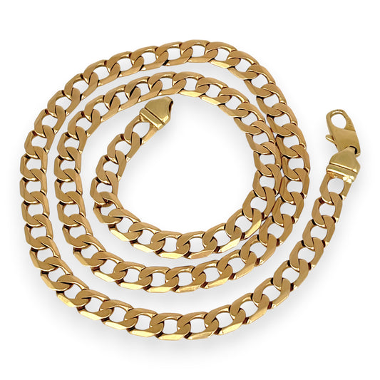 NZGD | 9ct Gold Lustre Royale Curb Chain 58cm