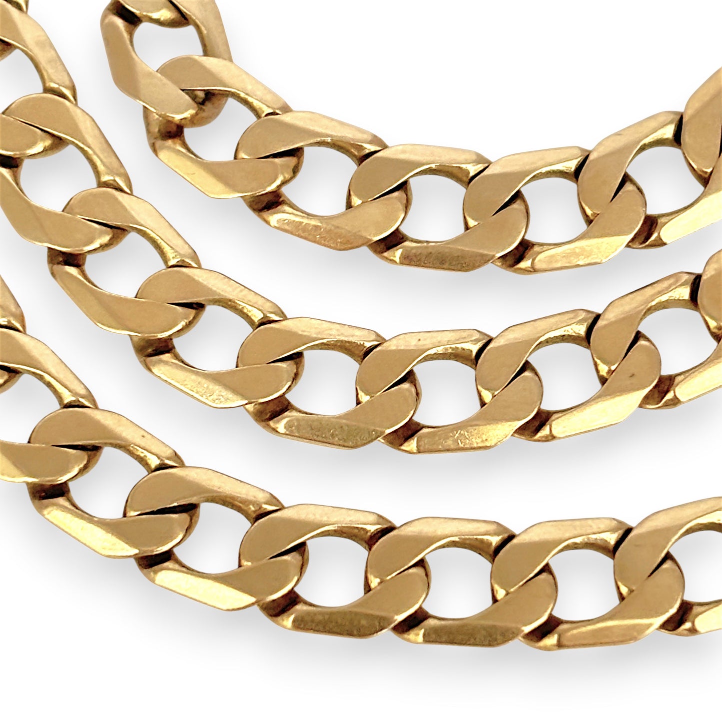 NZGD | 9ct Gold Lustre Royale Curb Chain 58cm