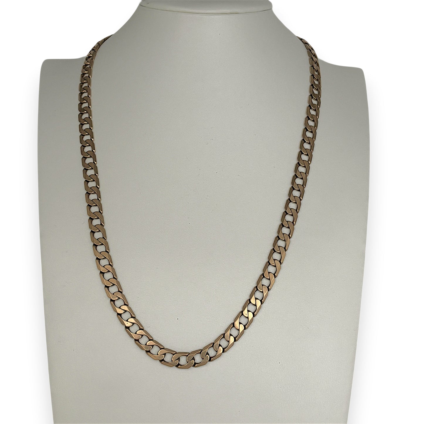 NZGD | 9ct Gold Lustre Royale Curb Chain 58cm