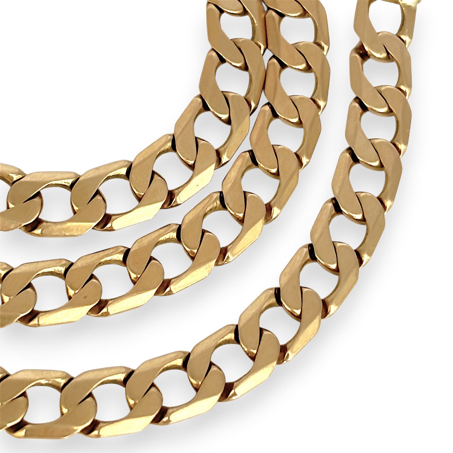 NZGD | 9ct Gold Lustre Royale Curb Chain 58cm