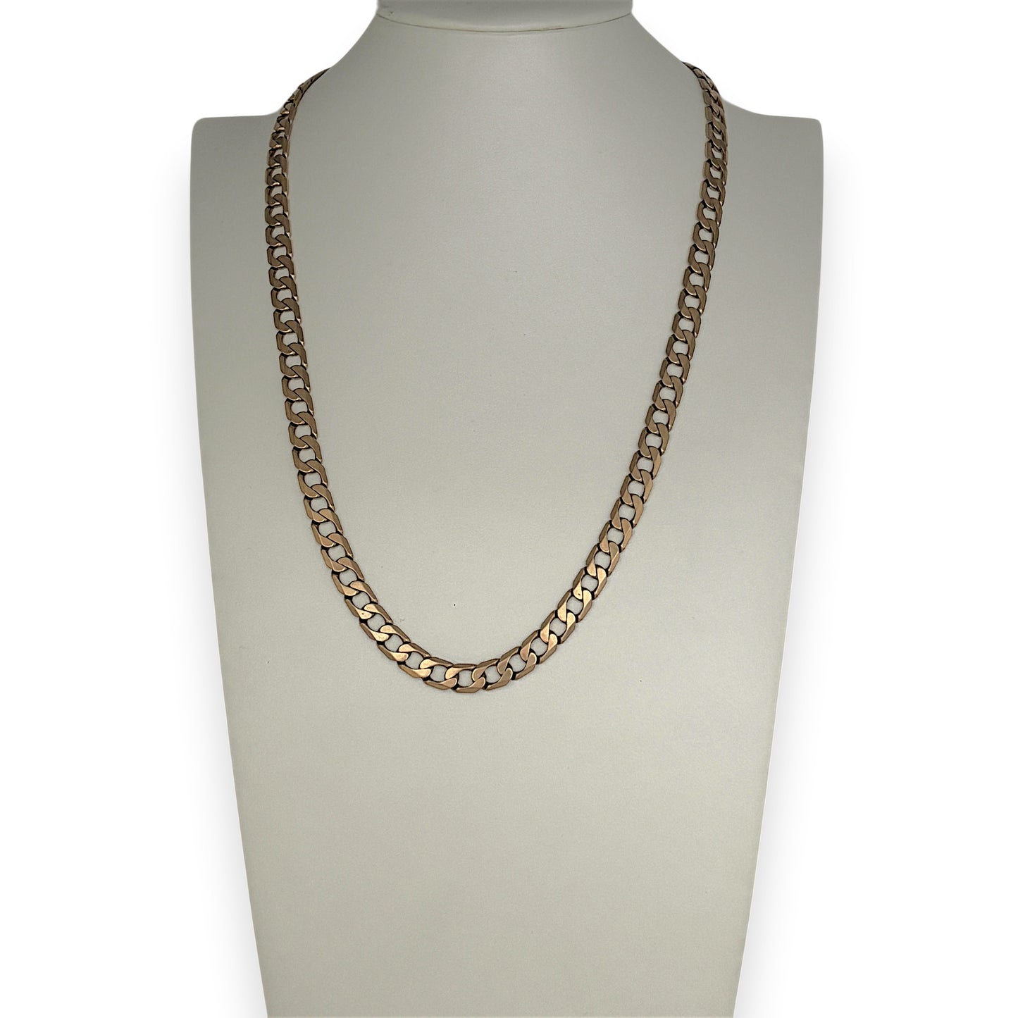 NZGD | 9ct Gold Lustre Royale Curb Chain 58cm