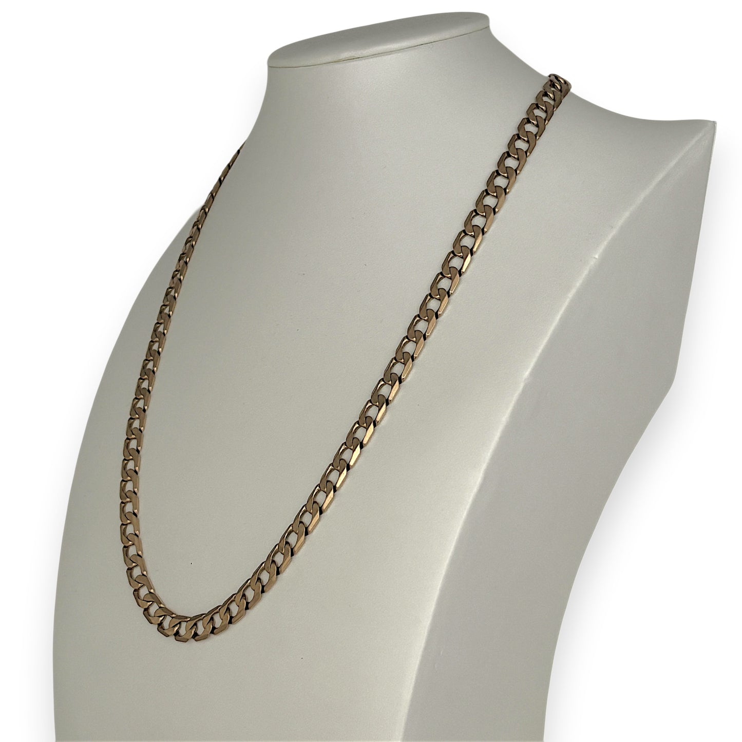 NZGD | 9ct Gold Lustre Royale Curb Chain 58cm