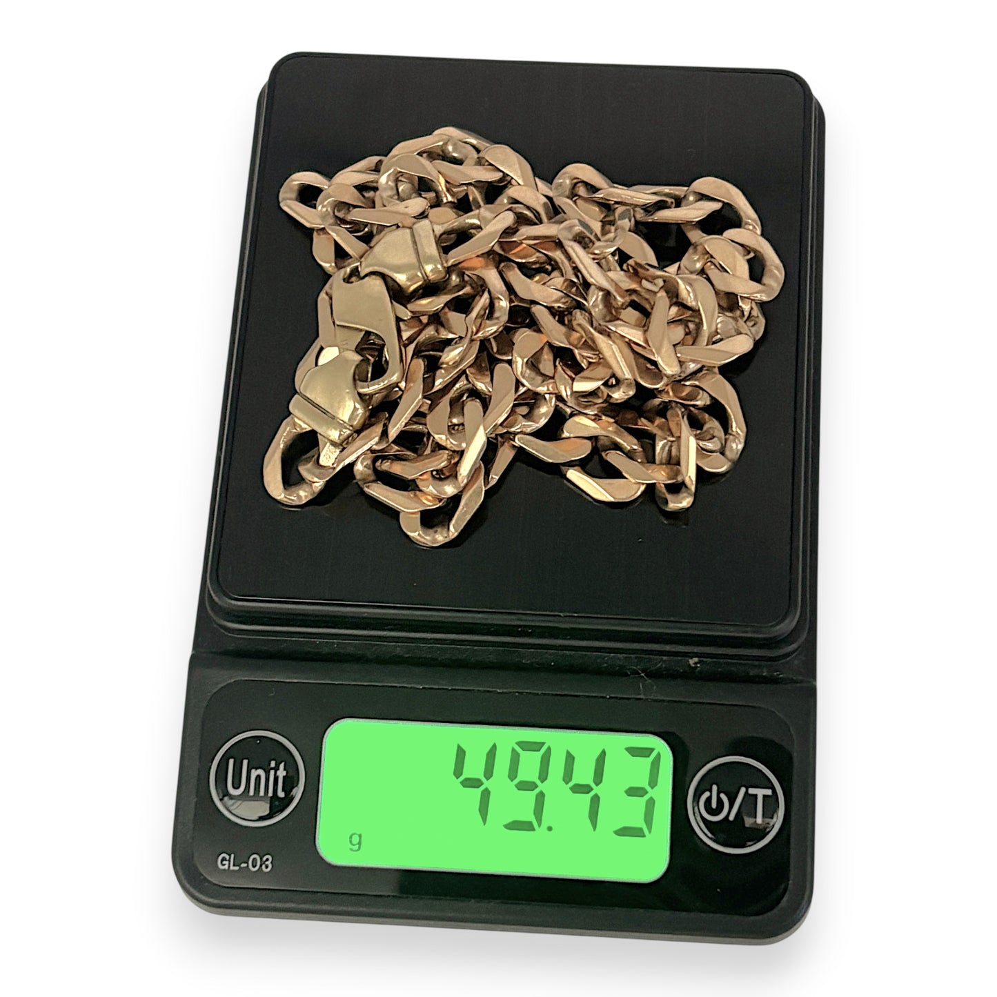 NZGD | 9ct Gold Lustre Royale Curb Chain 58cm