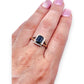 9ct Gold Sapphire Ring, Size O. R # 336