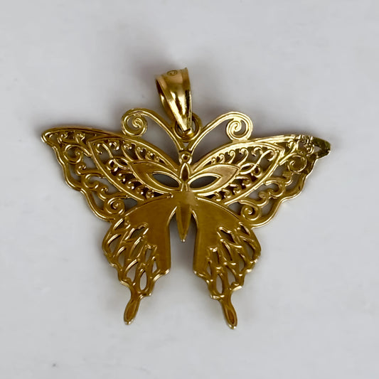 GOLD DEAL | 9ct (9kt) Gold Celestial Filigree Butterfly Pendant