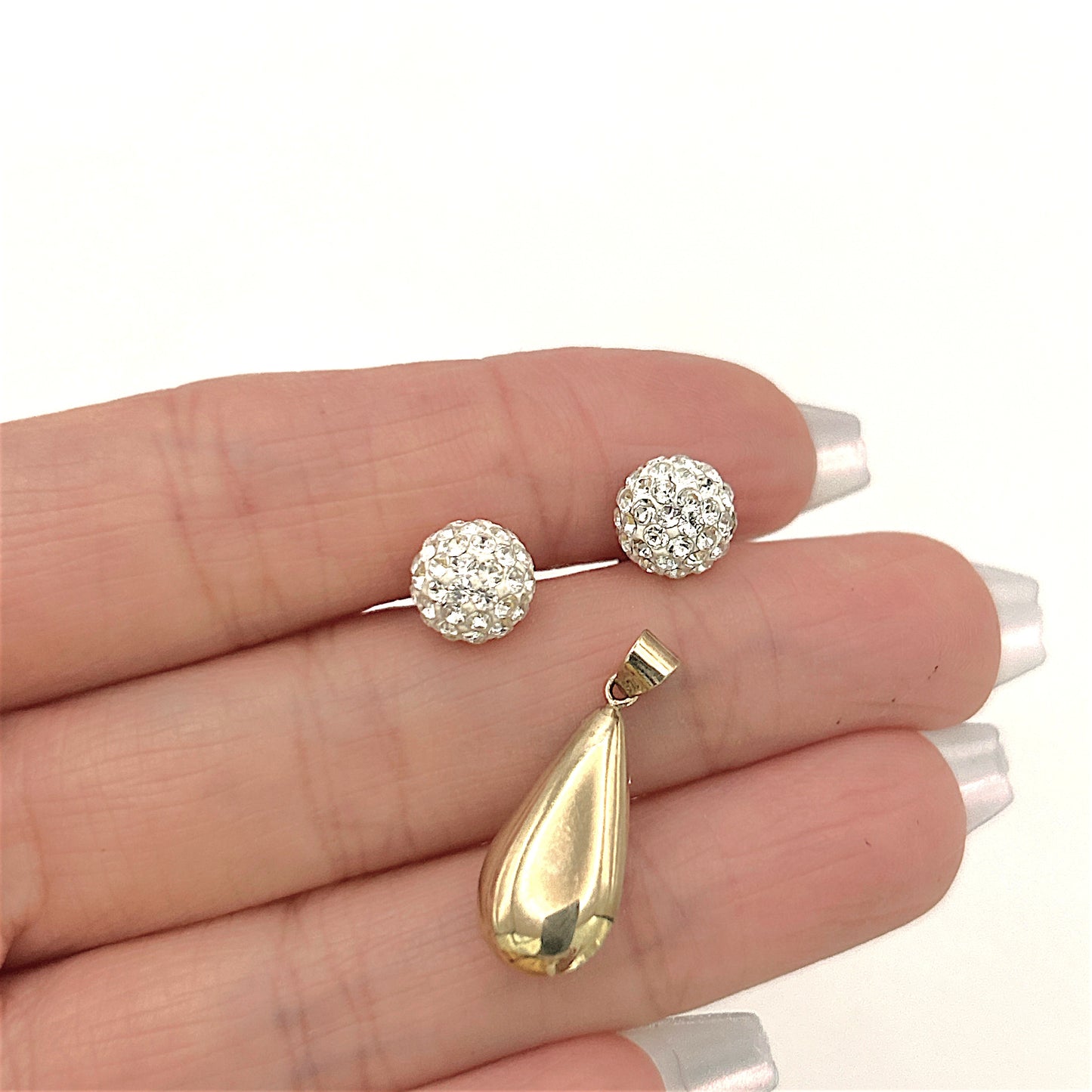 9ct Gold Earrings & Pendant | Celestial Whisper CZ Set