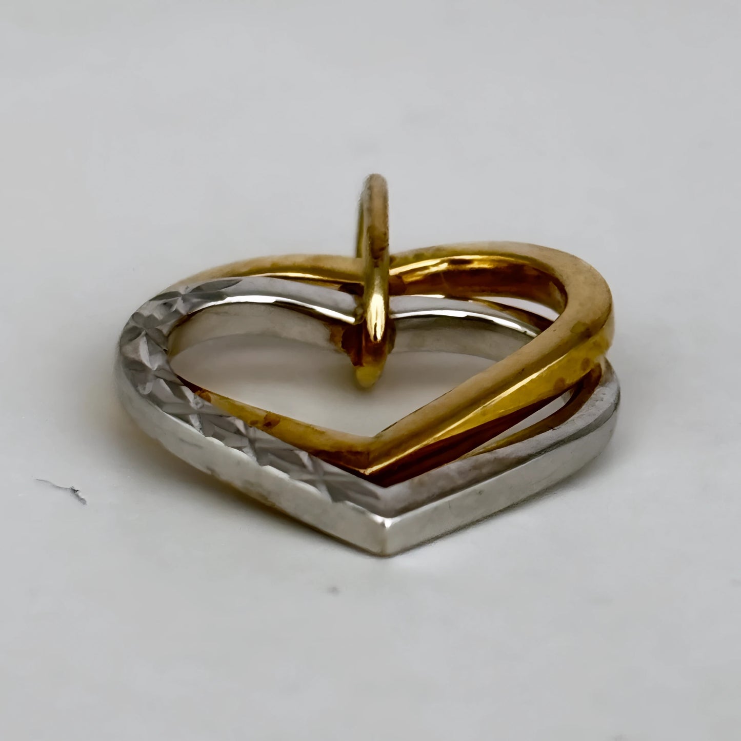 NZGD | 9ct Two Tone Gold Intertwined Hearts Reverie Pendant