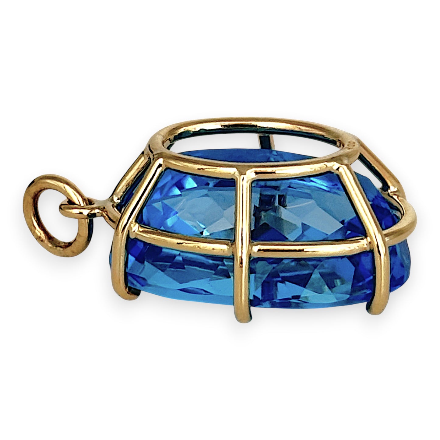BRAND NEW | Statement 31.07ct Blue Topaz Pendant in 9ct Gold Valuation $3,900