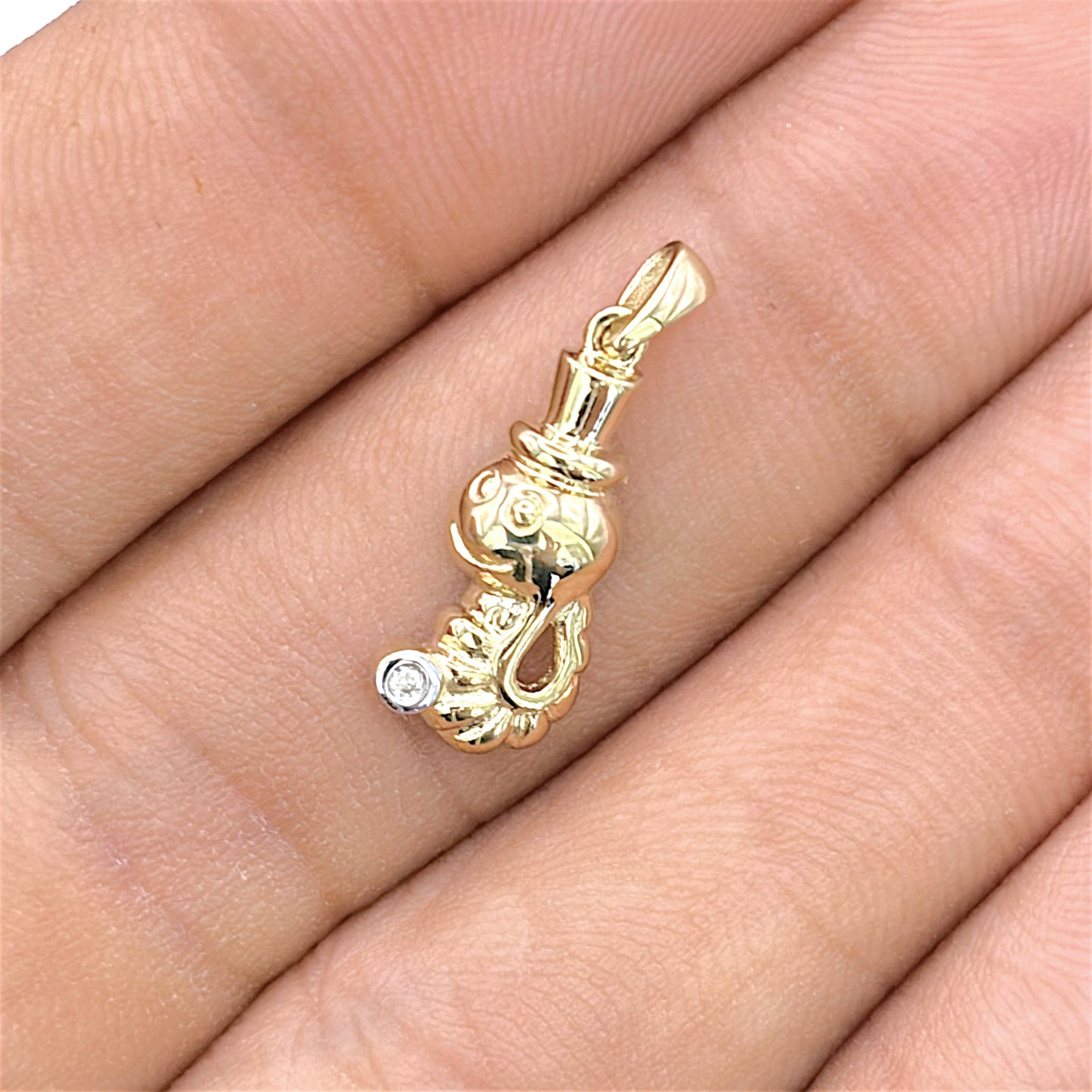 BRAND NEW | 9ct Gold Golden Whimsy Wanderer Pendant with Diamond Accent