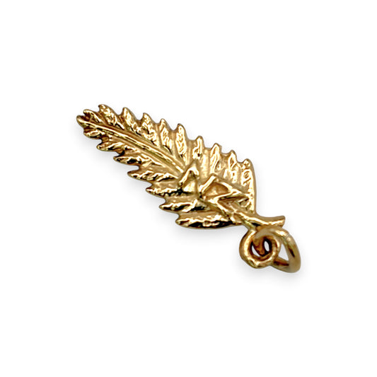 BRAND NEW | 9ct Gold Golden Silver‑Fern Spirit Charm \ Pendant