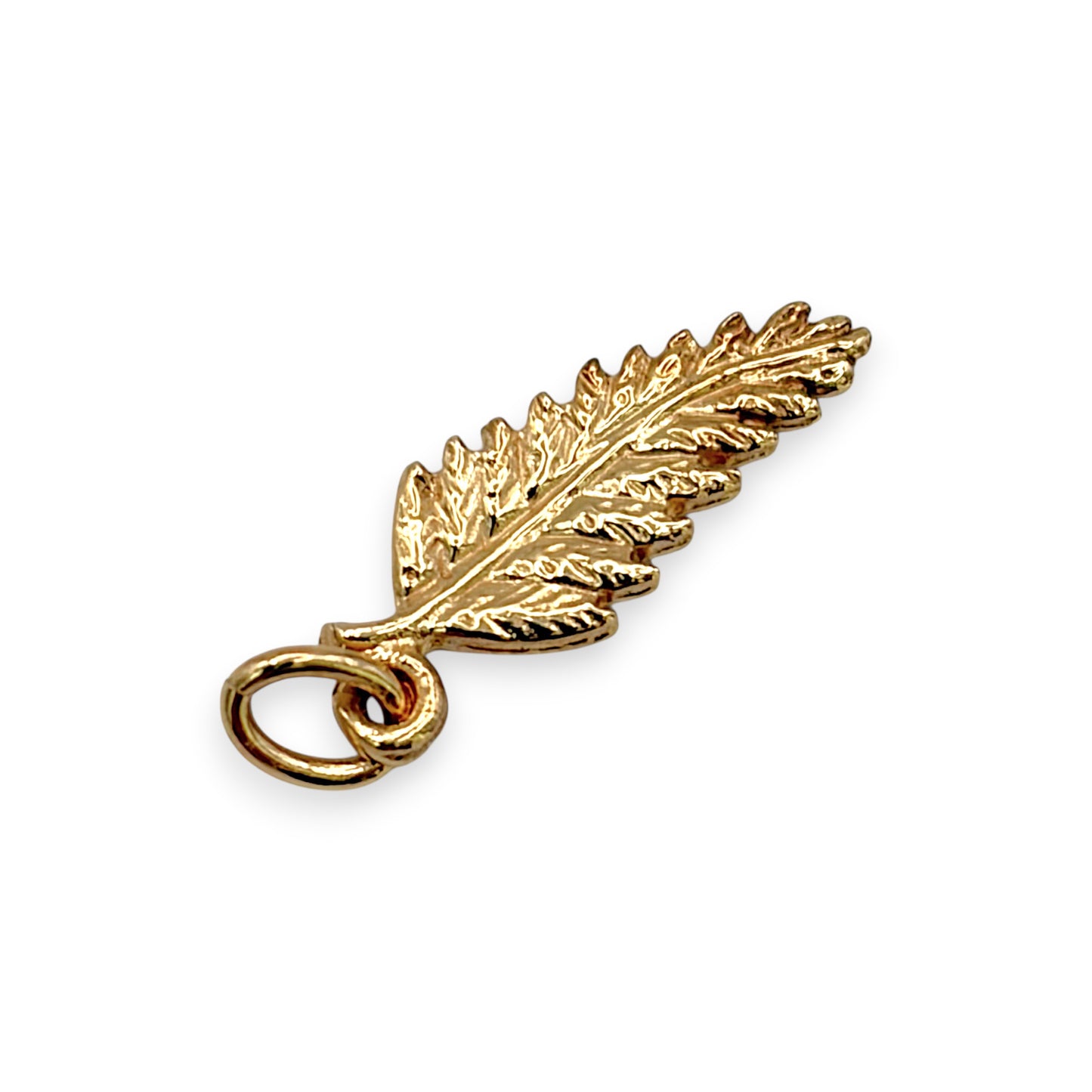 BRAND NEW | 9ct Gold Golden Silver‑Fern Spirit Charm \ Pendant