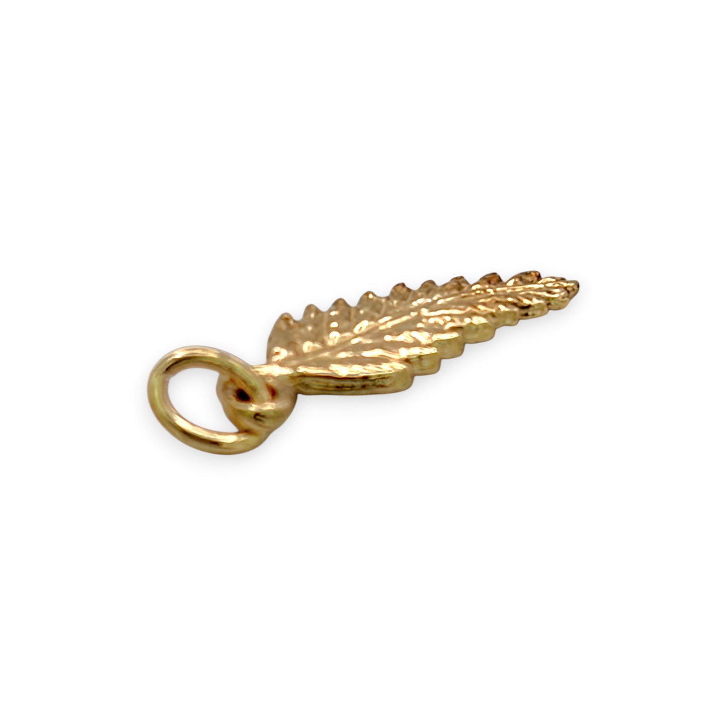 BRAND NEW | 9ct Gold Golden Silver‑Fern Spirit Charm \ Pendant
